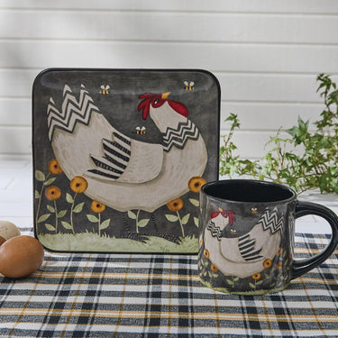 My Little White Hen Salad Plate Set of 4 Park Designs - The Fox Decor